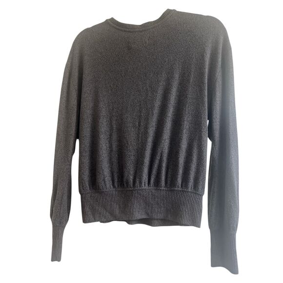 ✨Anthropologie Rocio Surplice Grey Sz Medium Top✨ - Picture 9 of 12